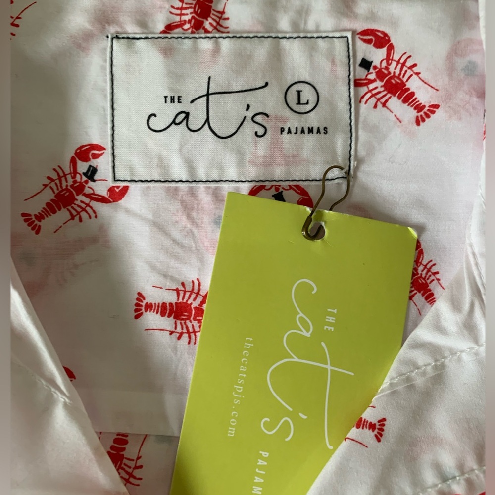 The Cat’s Pajamas Mister Lobster Luxe Pima Sleeveless Nightshirt Size L NEW - Picture 14 of 16